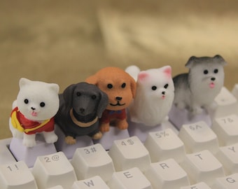 Kawaii Wählen Sie Ihren Hund Tastenkappen, Spitz-Schlüsselkappen, Maltesisch-Schlüsselkappe, Benutzerdefinierte Hund-Schlüsselkappe, Haustier-Schlüsselkappe, Tier-Schlüsselkappen, süße Schlüsselkappen - 1Stck