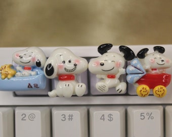 Kawaii Snoop Keycaps, Dog Keycaps, Animal Keycaps, Cute Keycaps - 1pc