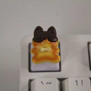 Kawaii Cookie Corgi Keycaps, Dog Keycaps, Cookie Keycap, Animal Keycaps, Cute Keycaps - 1pc