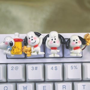 Kawaii Snoop Keycaps, Dog Keycaps, Animal Keycaps, Cute Keycaps - 1pc