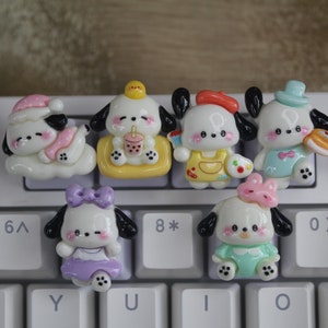 Kawaii Character Keycaps, Poch Keycaps, Boba Keycap, Artist Keycap, Baker Keycap, animal keycaps, cute keycaps - 1pc