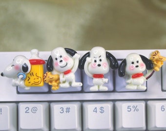 Kawaii Snoop Keycaps, Dog Keycaps, Animal Keycaps, Cute Keycaps - 1pc