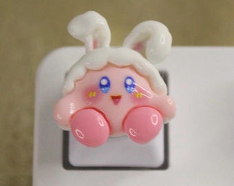 Pink Character Keycap, Cartoon Character Keycap, Kirb Keycap - 1 pc