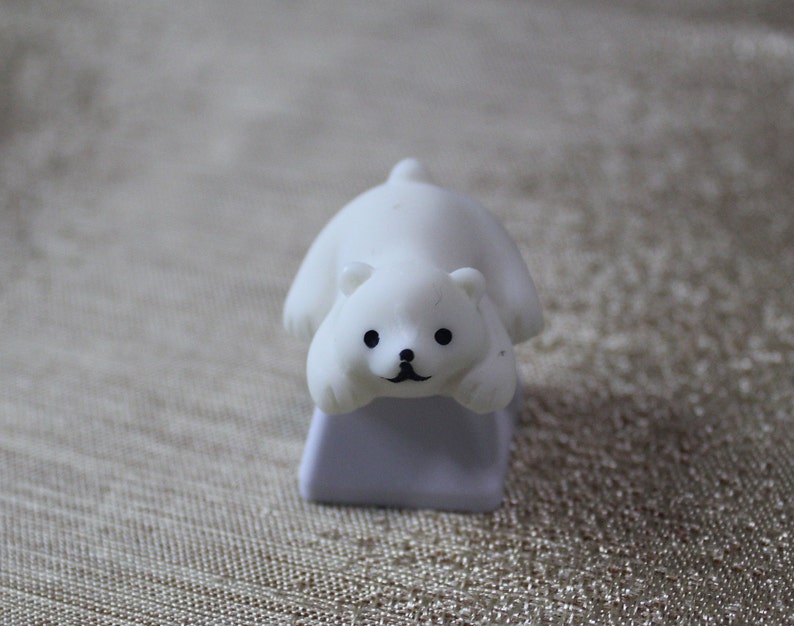 Kawaii Christmas Polar Bear Keycaps, Animal Keycaps, Cute Keycaps - 1pc ...