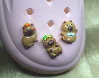 Kawaii Capybara Shoe-charms, Capybara Shoe Charms