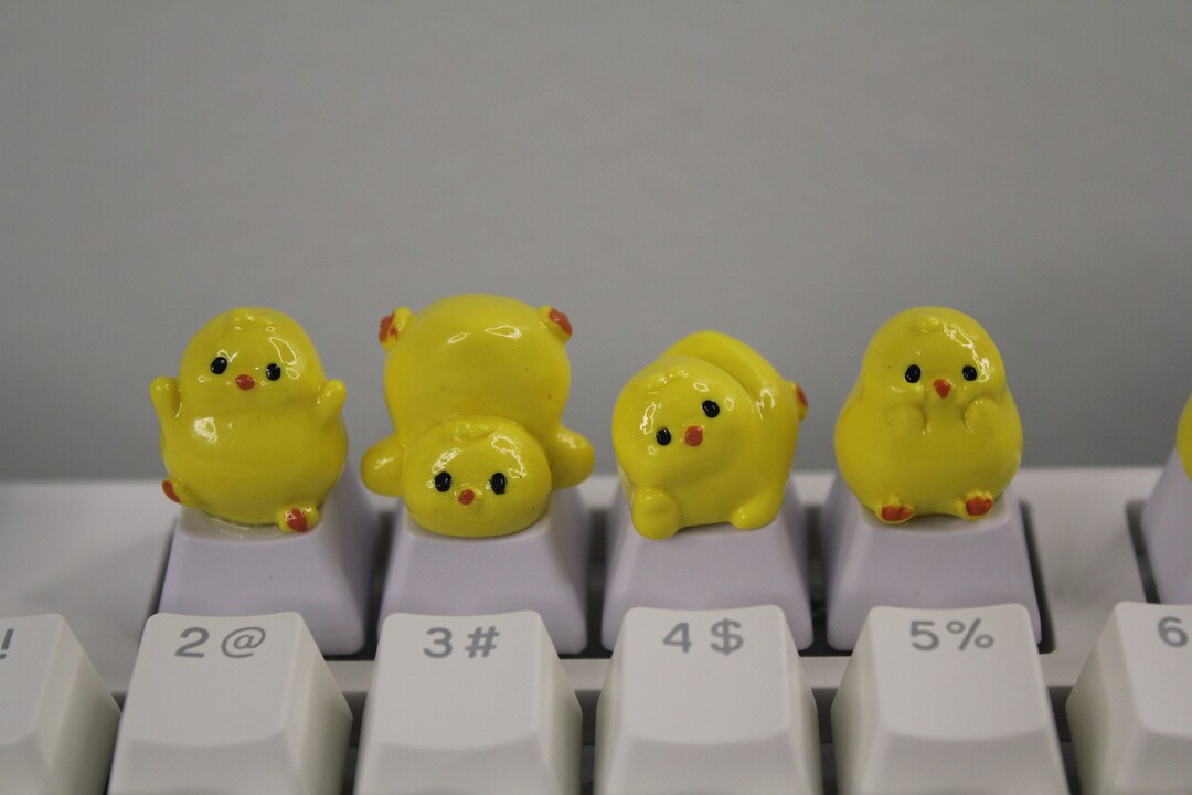 Kawaii Duck Character Keycaps, Animal Keycaps, Cute Keycaps - 1pc - Etsy