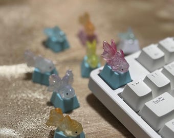 Kawaii Sea Creature Character Keycaps, Fish Keycap, animal keycaps, Underwater keycaps, Sea Keycap, Aquatic Keycap - 1pc