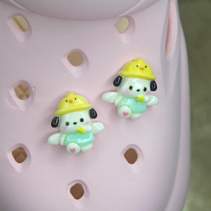Kawaii Puppy Shoe-charms, Animal Shoe Charms, Pocha Shoe Charm