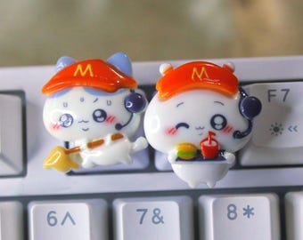 Kawaii Chiika Keycaps, Bear Keycaps, Fast Food Keycap, Cat keycaps, Animal Keycaps, Cute Keycaps, Anime Keycaps - 1pc