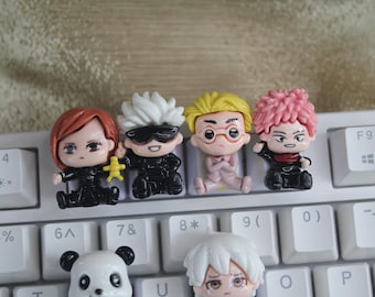 Kawaii Anime Inspired Keycaps, Jujutsu Keycaps, Gojoe Keycap, Cute Keycaps, Anime Keycaps - 1pc