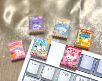 Teclas com personagens kawaii, teclas de gatinho, teclas de animais, teclas fofas - 1 unidade