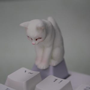 Kawaii Kitty Cat Keycaps, animal keycaps, cute keycaps - 1pc