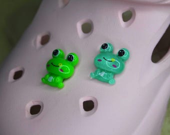 Adornos para zapatos de rana kawaii, adornos para zapatos de animales