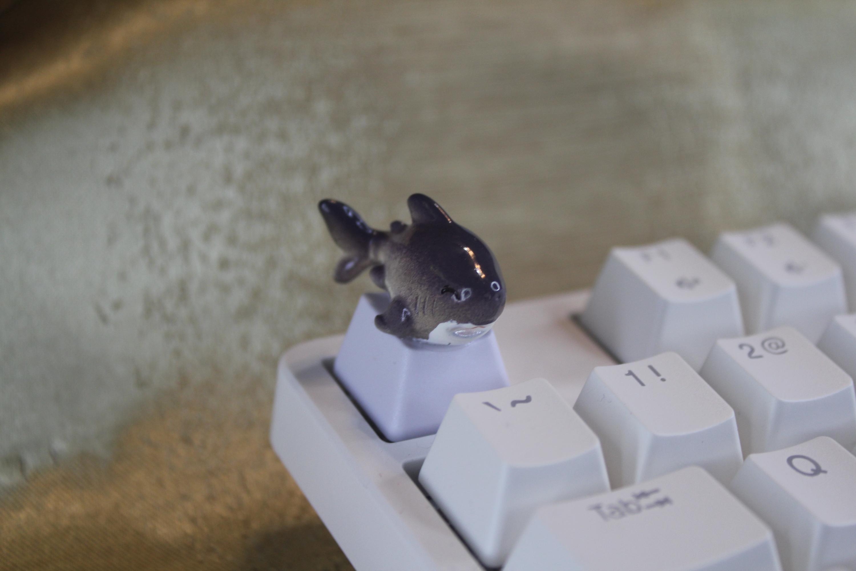 Kawaii Shark Creature Character Keycaps, Fish Keycap, Animal Keycaps ...