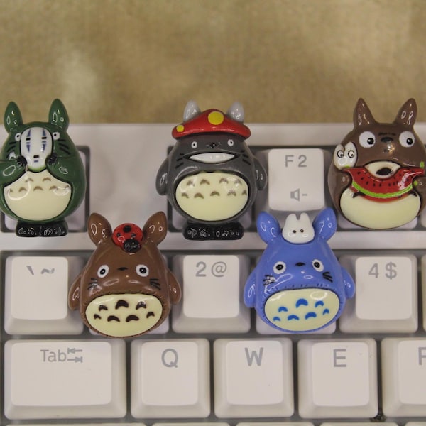 Teclas inspiradas en anime kawaii, personaje espíritu del bosque, lindas teclas - 1 pieza