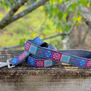 Hemp dog leash, aztec dog leash, southwestern, hypoallergenic, eco-friendly, earth friendly, machine wash, vegan, perfect gift