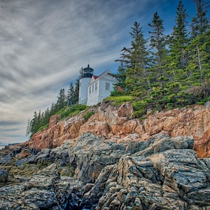 Bass Harbor Lighthouse Print: Acadia National Park Coastal Wall Art