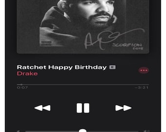 Topper per torta con immagine commestibile personalizzata di buon compleanno di Drake Ratchet