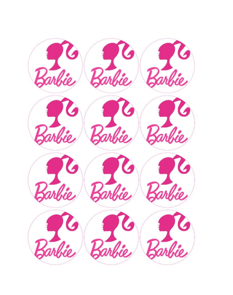 Barbie aangepaste eetbare afbeelding Toppers Etsy Nederland