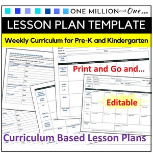 Editable Preschool Lesson Plan Template | Weekly Play-Based Curriculum | Printable & Digital Teacher Planner | Instant Download