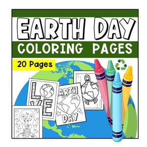 Earth Day Coloring Pages | Recycling Coloring sheets | No-Prep Printable Worksheets-20 Pages 8.5x11in PDF files