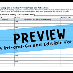 Editable Preschool Lesson Plan Template | Weekly Play-based Curriculum ...