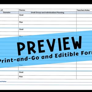 Editable Preschool Lesson Plan Template | Weekly Play-based Curriculum ...