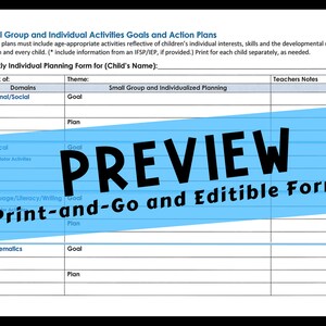 Editable Preschool Lesson Plan Template | Weekly Play-based Curriculum ...