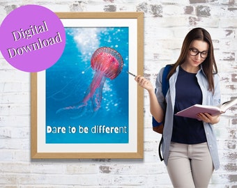 Arte da parete stampabile: poster motivazionale, poster scolastico, decorazione per l'aula, arte da parete, arte per ufficio-download digitale