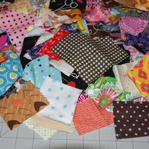 Fabric Scrap Bag, Bits and Pieces, Mystery Bag, Scrapbooking, Junk Journals, Fabric Crafts Ready to Ship