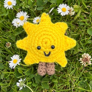 Jellycat Sun Crochet Amigurumi Keychain | Handmade Amusable Sun Bag Charm | Made to Order