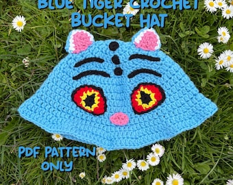 Tiger Crochet Bucket Hat Pattern | Kpop Demon Hunters Inspired (PDF Pattern)