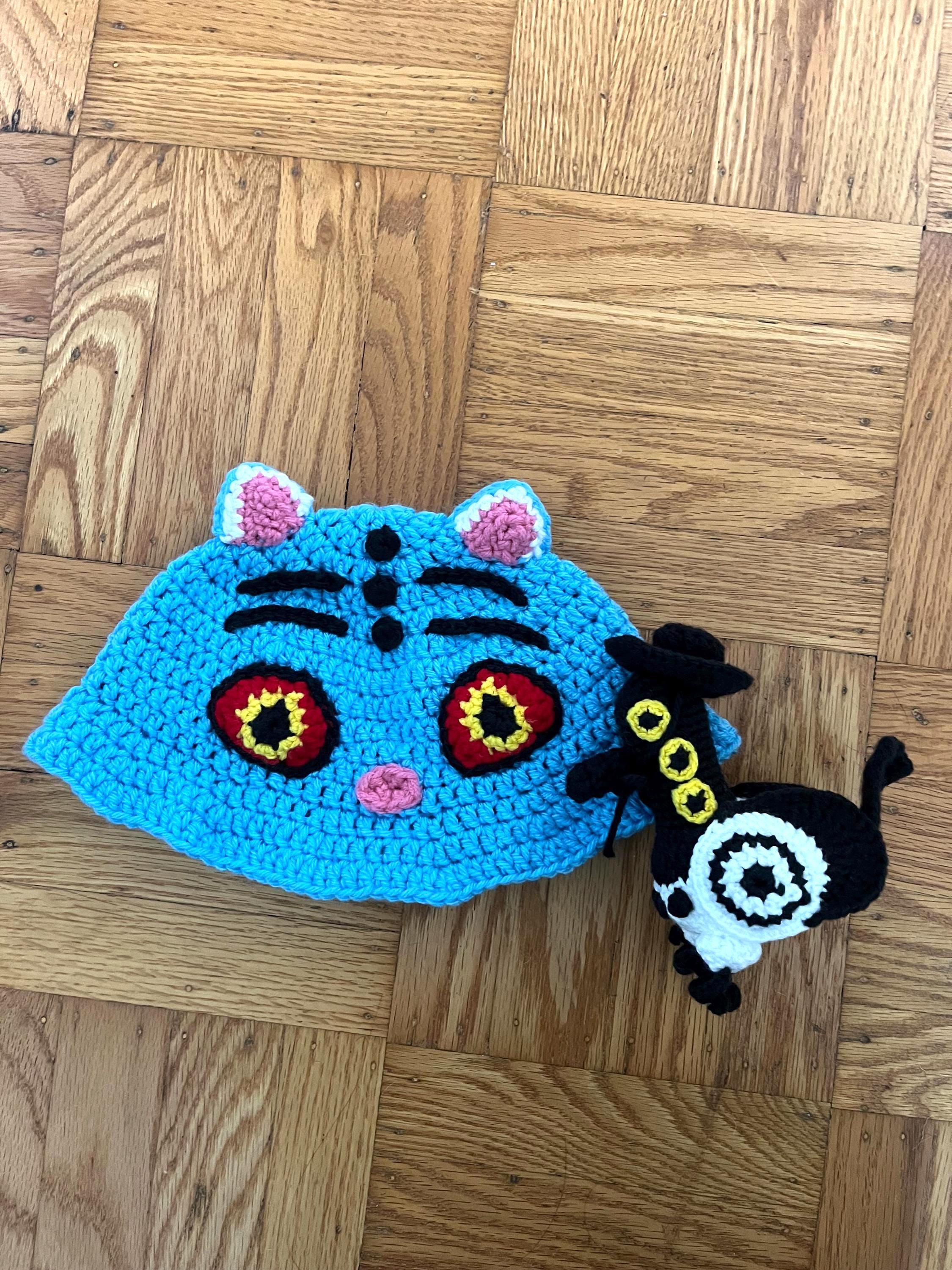 Derpy the Tiger Bucket Hat With Attachable Magpie Amigurumi
