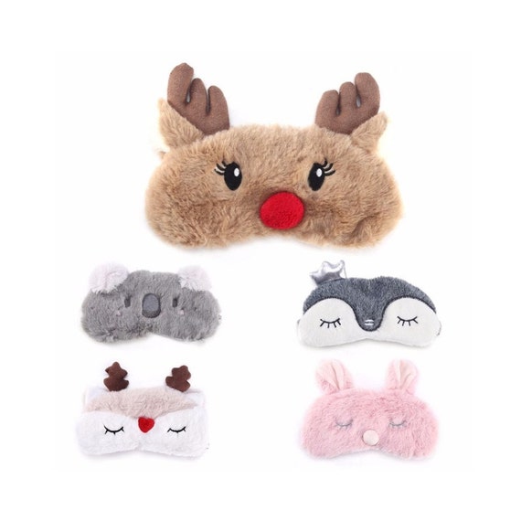 Animal Eye Masks Fluffy Soft Sleep Mask Tavel Nap Rest Etsy UK