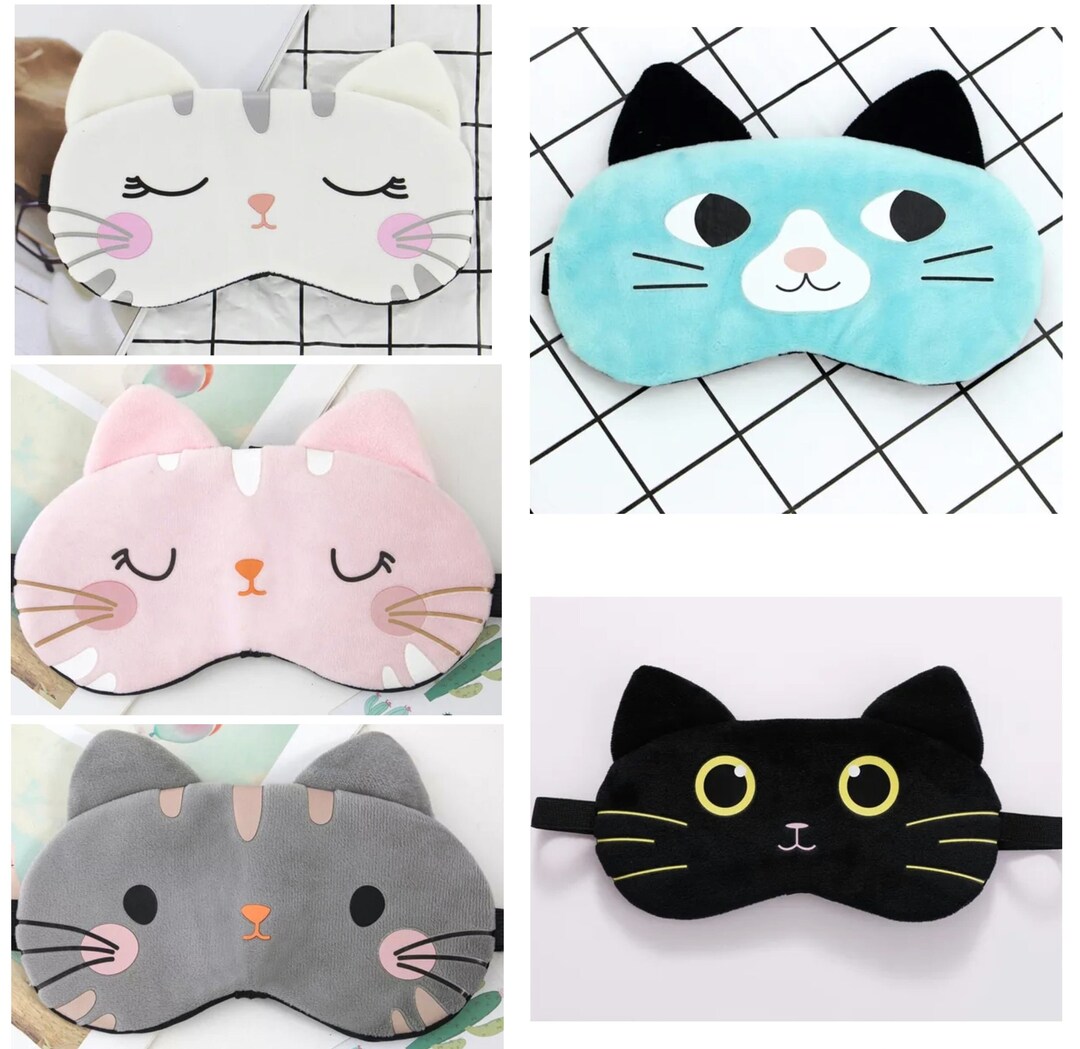 CAT Eye Masks Cat Lovers Gift Sleep Travel Mask Blindfold Etsy UK