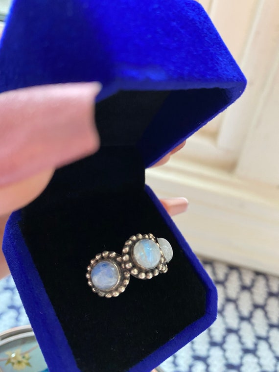 Genuine Moonstone Ring, Trinity Moonstone Ring, V… - image 3