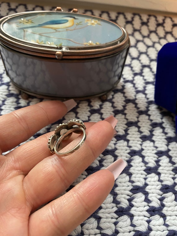 Genuine Moonstone Ring, Trinity Moonstone Ring, V… - image 4