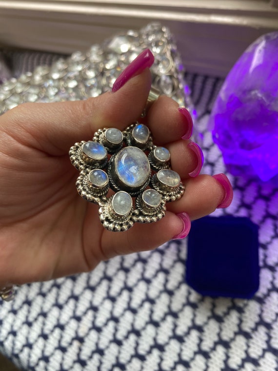 Huge Moonstone Pendant, Genuine Moonstone, Perfect Gift