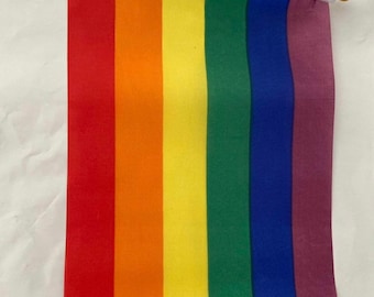 Handheld Gay Pride Flag 8”x5”inches with Plastic Pole