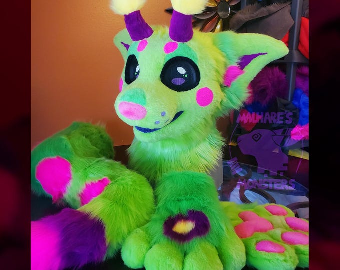 Green Alien Cat Mini Fursuit Mini Partial | Premade Costume - Etsy