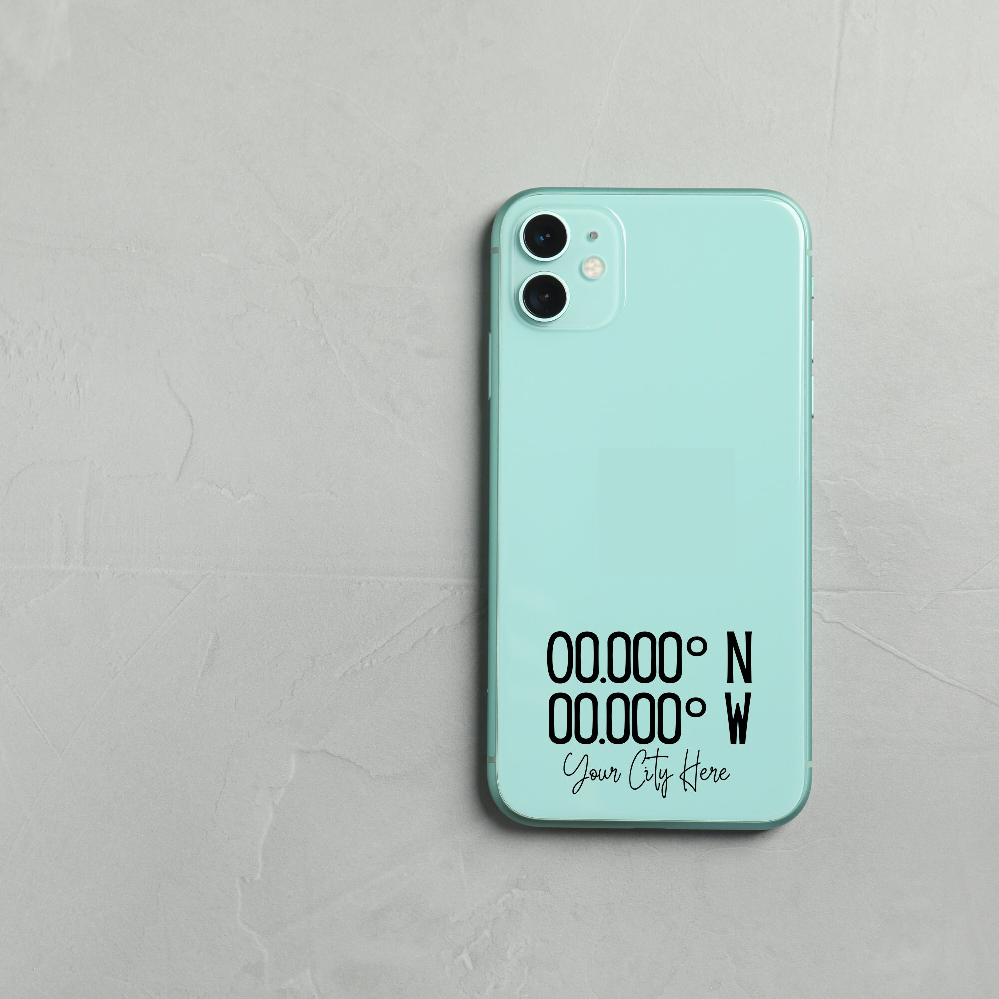 Custom City Coordinate Sticker | Personalized Location | Latitude ...
