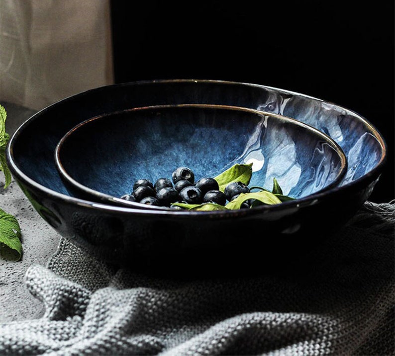 Ceramic Soup Bowl Japanese Style Noodle Bowl Irregular Bowl Etsy