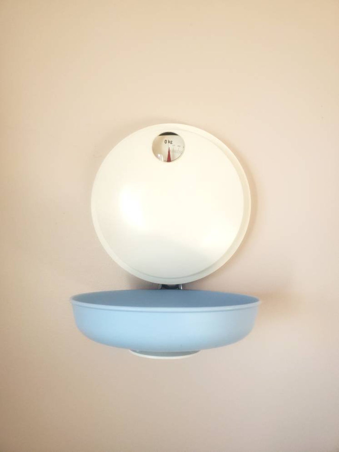 Retro Hanging Kitchen Scale Made in Denmark, Dansk Wall Hung Kitchen