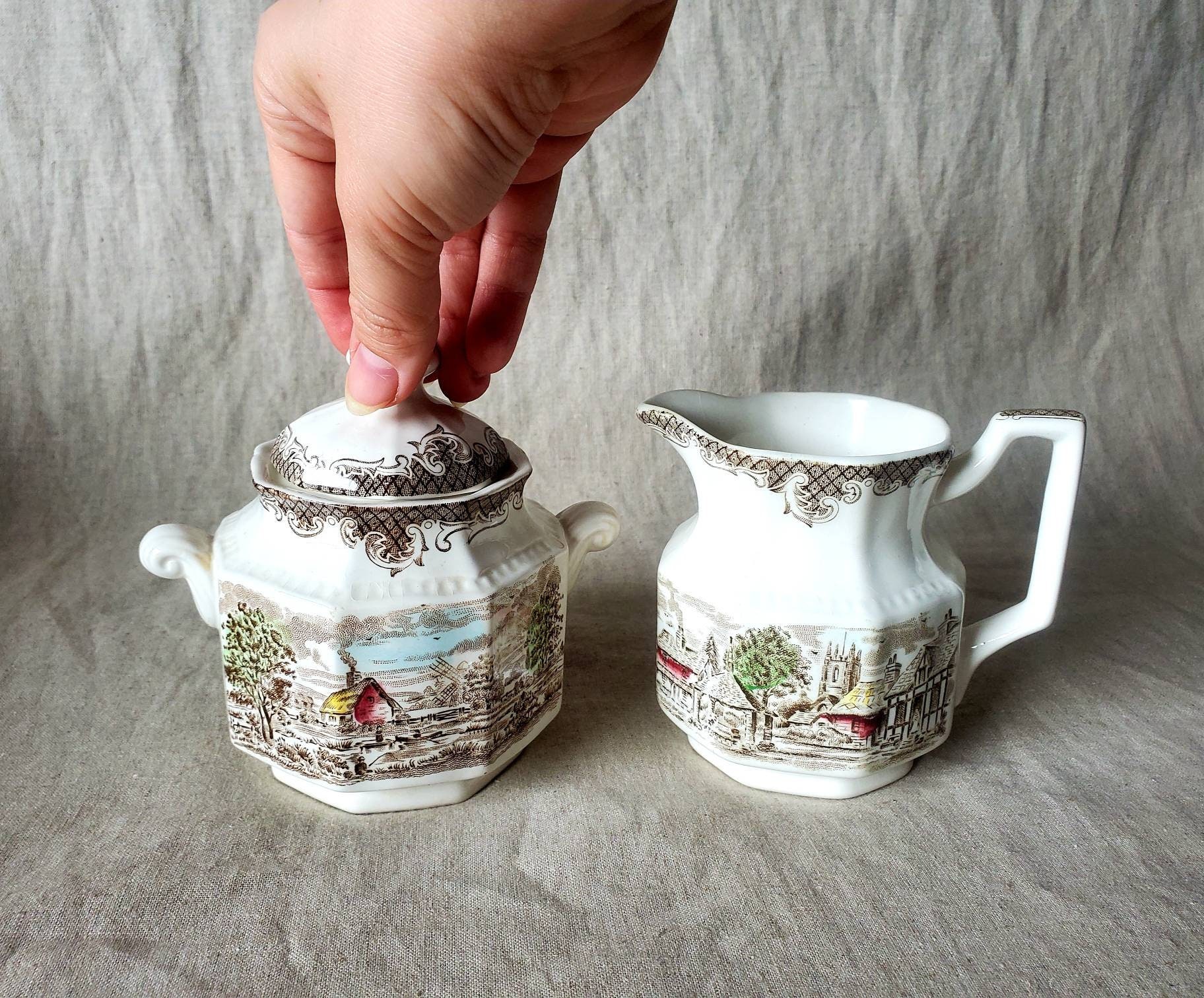 Kensington Shakespeare Creamer and Sugar Bowl R2815 Etsy Canada