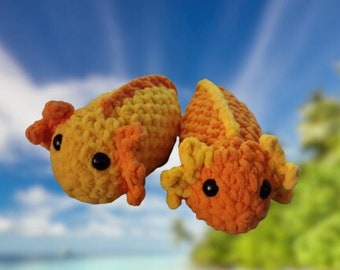 Axolotl in 2 sizes No Sew Crochet Pattern