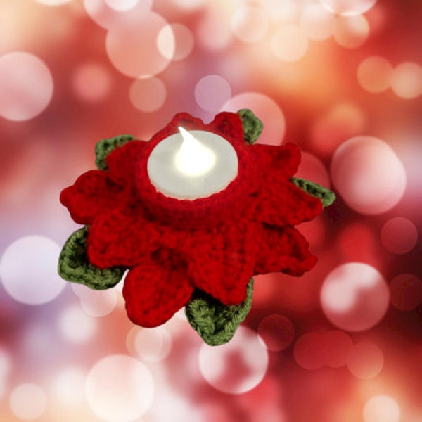 Poinsettia Tea Light Holder