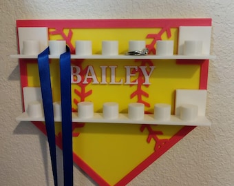 Softball-Baseball Plate Ring/Medal Wall Display for Single Color Printer with Commercial License