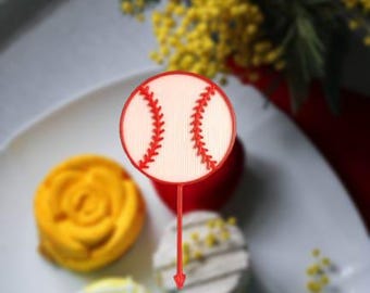 Baseball Cupcake Topper Commercial Use STL File