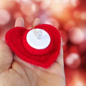 Heart Tea Light Holder Crochet Pattern