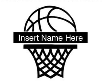 Personalized Basketball Stickers 4x3"